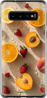 2D пластиковый чехол Фрукты 3 для Samsung Galaxy S10 - 6703t-1640 изображение 