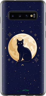 2D пластиковий чехол Cute Cat Celestial/Witchy для Samsung Galaxy S10 - 6787t-1640 изображение 