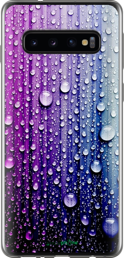 

Силіконовий чохол "Краплини води" для Samsung Galaxy S10, Синій