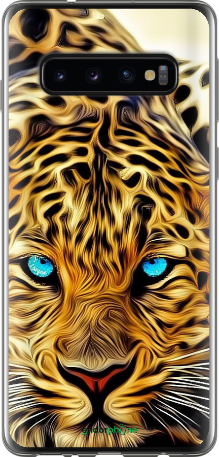 2D пластиковый чехол Леопард для Samsung Galaxy S10 - 6611t-1640 изображение 