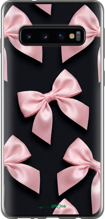 Силиконовый чехол Coquette Ribbons Dark Coquette для Samsung Galaxy S10 - 6767u-1640 изображение 