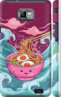 3D пластиковый глянцевый чехол Рамен для Samsung Galaxy S2 i9100 - 6360c-14 изображение 