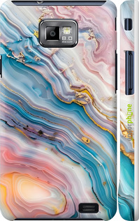 3D пластиковый глянцевый чехол Мрамор красивый для Samsung Galaxy S2 i9100 - 6376c-14 изображение 