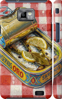 3D пластиковый матовый чехол Vintage Sardine Tin Phone для Samsung Galaxy S2 i9100 - 6772m-14 изображение 