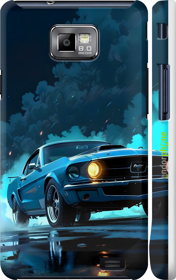 3D пластиковый глянцевый чехол Форд мустанг для Samsung Galaxy S2 i9100 - 6374c-14 изображение 