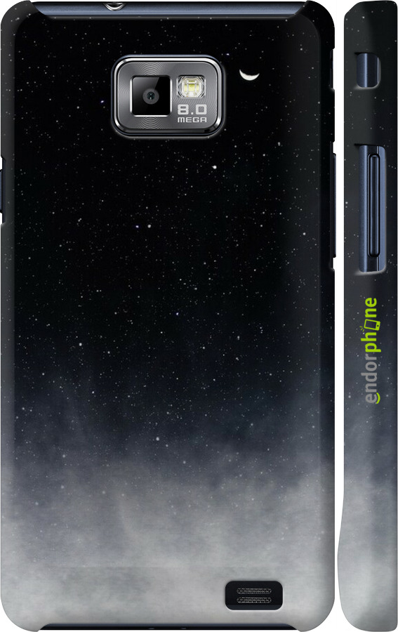 3D пластиковый глянцевый чехол Сині хмари, Синій місяць для Samsung Galaxy S2 i9100 - 6396c-14 изображение 