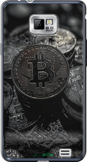 Силіконовий чехол Black Bitcoin для Samsung Galaxy S2 Plus i9105 - 6090u-71 изображение 