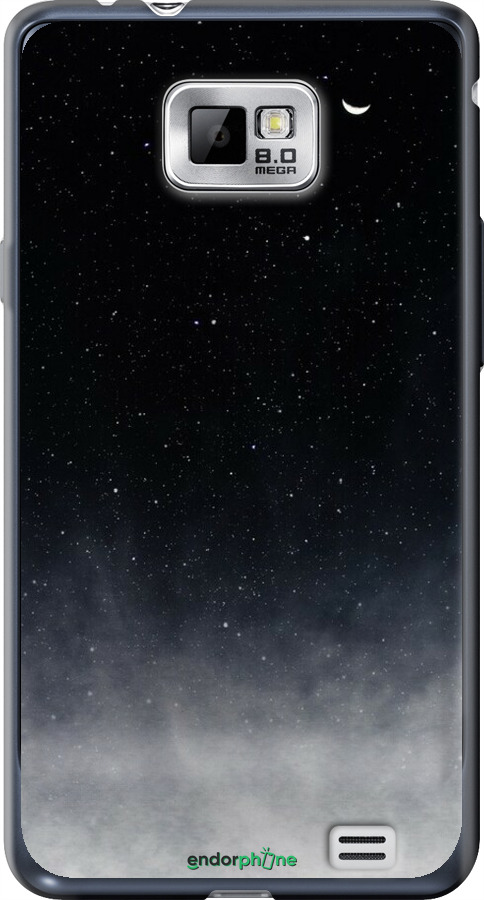 Силиконовый чехол Сині хмари, Синій місяць для Samsung Galaxy S2 i9100 - 6396u-14 изображение 