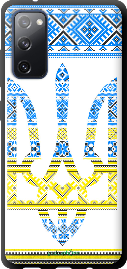 TPU чехол Герб - вышиванка желто-голубая для Samsung Galaxy S20 FE G780F - 1197b-2075 изображение 