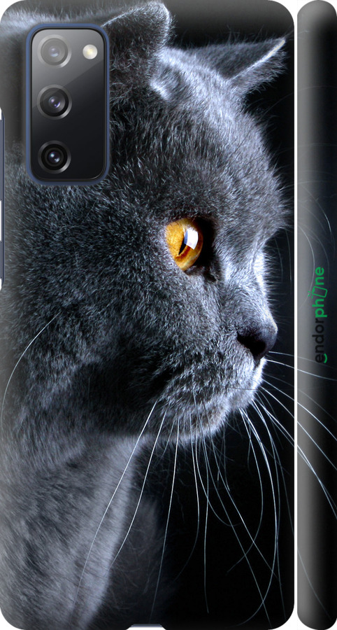 

3D пластиковий матовий чохол "Гарний кіт" для Samsung Galaxy S20 FE G780F, Чорний