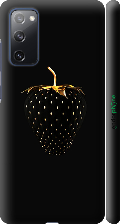 

3D пластиковий матовий чохол "Чорна полуниця" для Samsung Galaxy S20 FE G780F, Чорний
