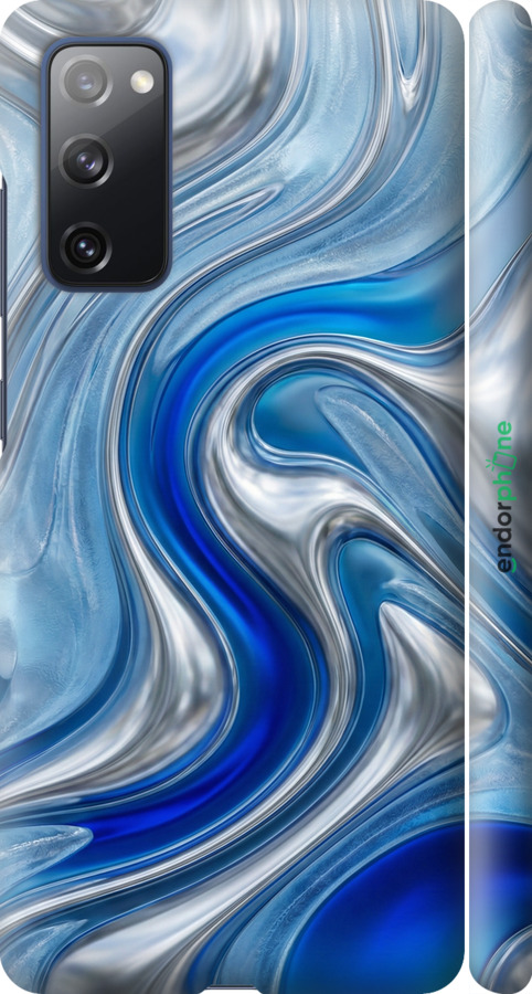 3D пластиковый матовый чехол Liquid Chrome для Samsung Galaxy S20 FE G780F - 6781m-2075 изображение 