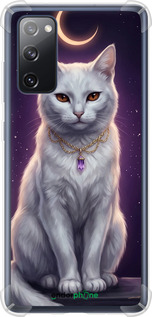 Силикон с усиленными углами чехол Mystic White Cat Gothic Dark Purple Gold для Samsung Galaxy S20 FE G780F - 6805sp-2075 изображение 