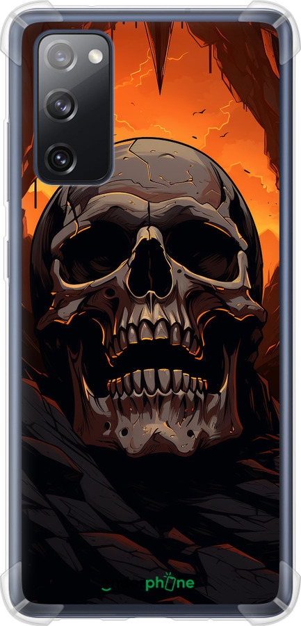 Силикон с усиленными углами чехол Череп в пещере для Samsung Galaxy S20 FE G780F - 5959sp-2075 изображение 