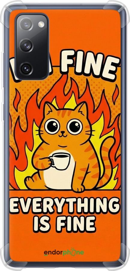 Силикон с усиленными углами чехол Funny Cat для Samsung Galaxy S20 FE G780F - 6786sp-2075 изображение 