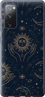Силиконовый чехол Celestial Harmony: Sun & Moon Gold Mystic Pattern для Samsung Galaxy S20 FE G780F - 6778u-2075 изображение 