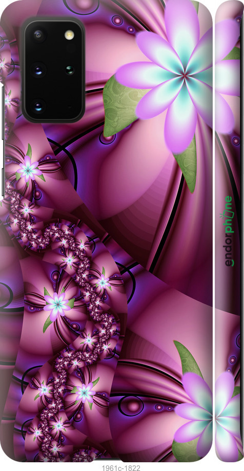 

3D пластиковий матовий чохол "Квіткова мозаїка" для Samsung Galaxy S20 Plus, Рожевий