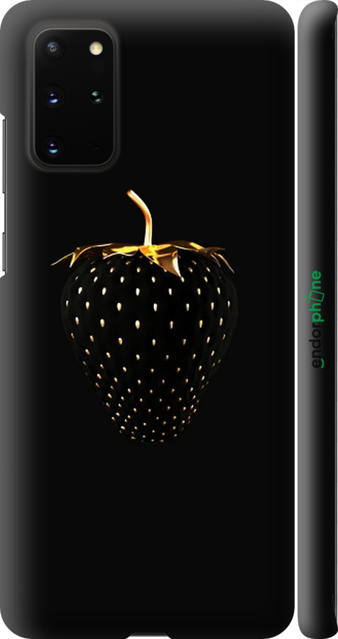 

3D пластиковий матовий чохол "Чорна полуниця" для Samsung Galaxy S20 Plus, Чорний