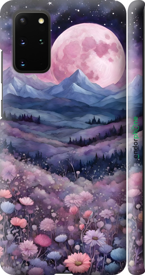 3D пластиковий матовий чехол Ніч місяць арт для Samsung Galaxy S20 Plus - 6319m-1822 изображение 