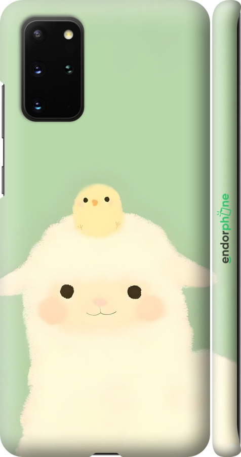 3D пластиковый матовый чехол Барашек и ципленок для Samsung Galaxy S20 Plus - 6369m-1822 изображение 