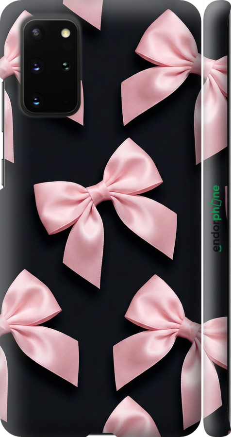 3D пластиковый матовый чехол Coquette Ribbons Dark Coquette для Samsung Galaxy S20 Plus - 6767m-1822 изображение 