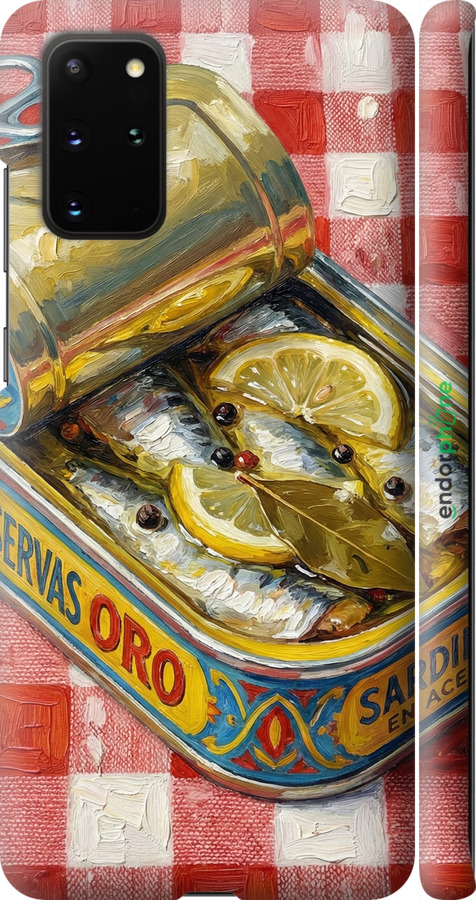 3D пластиковый матовый чехол Vintage Sardine Tin Phone для Samsung Galaxy S20 Plus - 6772m-1822 изображение 