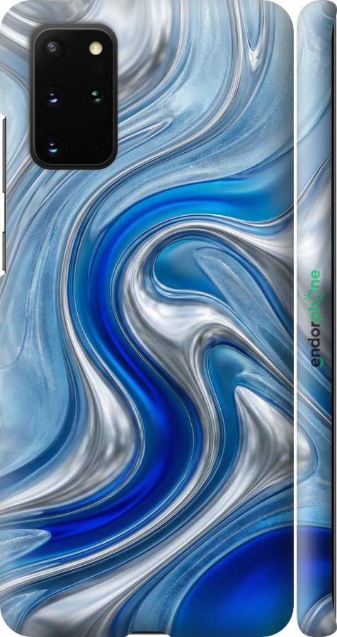 3D пластиковый матовый чехол Liquid Chrome для Samsung Galaxy S20 Plus - 6781m-1822 изображение 