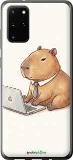Силиконовый чехол Funny Capybara CEO Working для Samsung Galaxy S20 Plus - 6777u-1822 изображение 