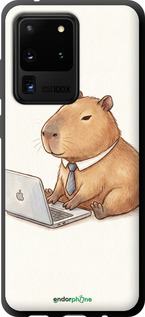 TPU чехол Funny Capybara CEO Working для Samsung Galaxy S20 Ultra - 6777b-1831 изображение 