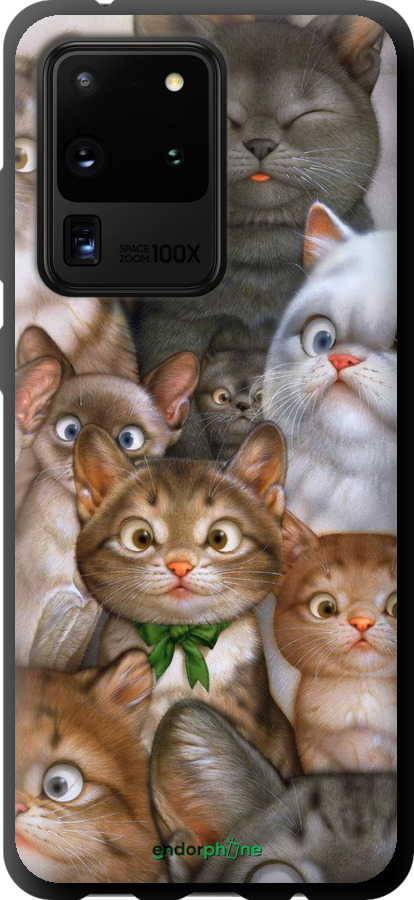 

TPU чорний чохол "Коти" для Samsung Galaxy S20 Ultra