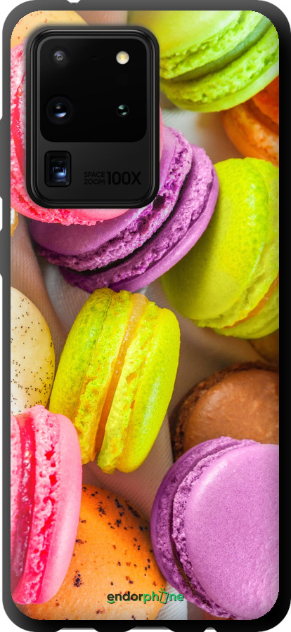 

TPU musta cover "Makaroonit" for Samsung Galaxy S20 Ultra, Keltainen