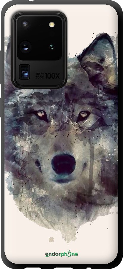 TPU чехол Волк-арт для Samsung Galaxy S20 Ultra - 4163b-1831 изображение 