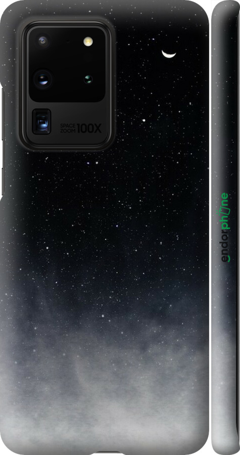 3D пластиковий матовий чехол Голубые облака, Голубая луна для Samsung Galaxy S20 Ultra - 6396m-1831 изображение 