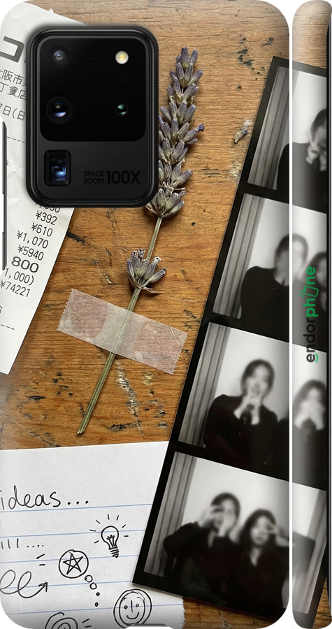 3D пластиковый матовый чехол Aesthetic Scrapbook Collage для Samsung Galaxy S20 Ultra - 6773m-1831 изображение 