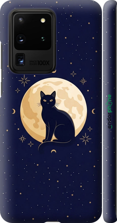 3D пластиковий матовий чехол Cute Cat Celestial/Witchy для Samsung Galaxy S20 Ultra - 6787m-1831 изображение 