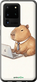 Силіконовий чехол Funny Capybara CEO Working для Samsung Galaxy S20 Ultra - 6777u-1831 изображение 