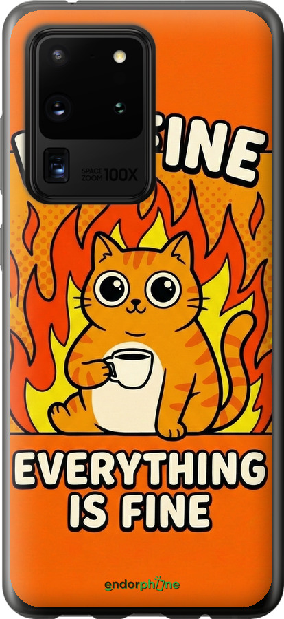 2D пластиковий чехол Funny Cat для Samsung Galaxy S20 Ultra - 6786t-1831 изображение 
