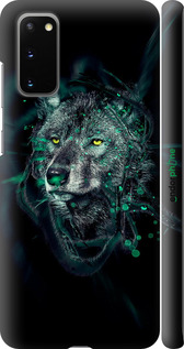 3D пластиковый матовый чехол Wolf для Samsung Galaxy S20 - 6610m-1824 изображение 