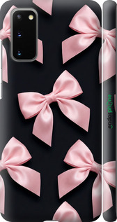 3D пластиковый матовый чехол Coquette Ribbons Dark Coquette для Samsung Galaxy S20 - 6767m-1824 изображение 
