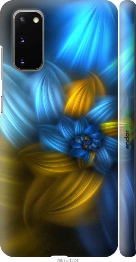 

3D пластиковий матовий чохол "Візерунок 46" для Samsung Galaxy S20, Синій