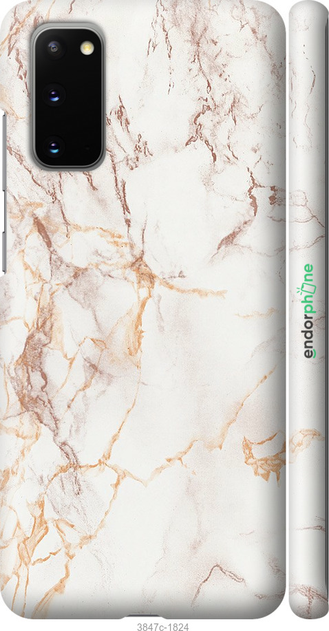 

Plástico mate 3D Capa "Mármore branco" para Samsung Galaxy S20