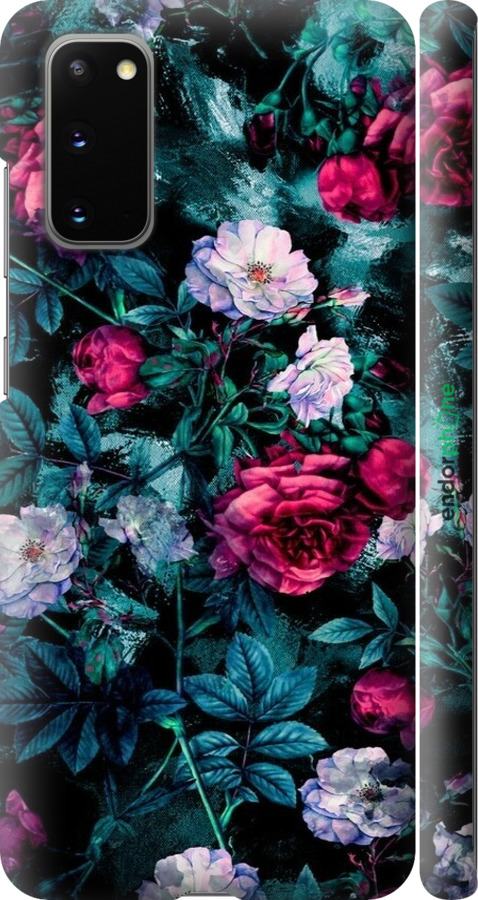 3D пластиковый матовый чехол Сад и розы для Samsung Galaxy S20 - 6483m-1824 изображение 
