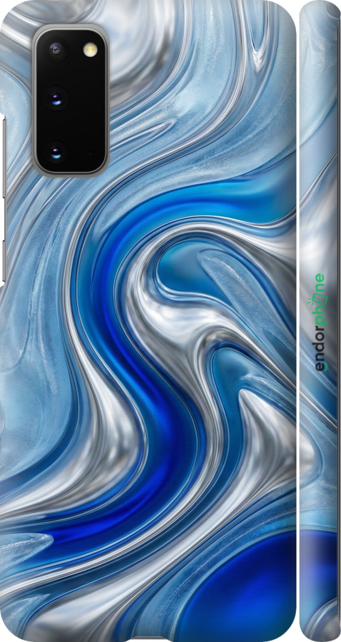3D пластиковый матовый чехол Liquid Chrome для Samsung Galaxy S20 - 6781m-1824 изображение 