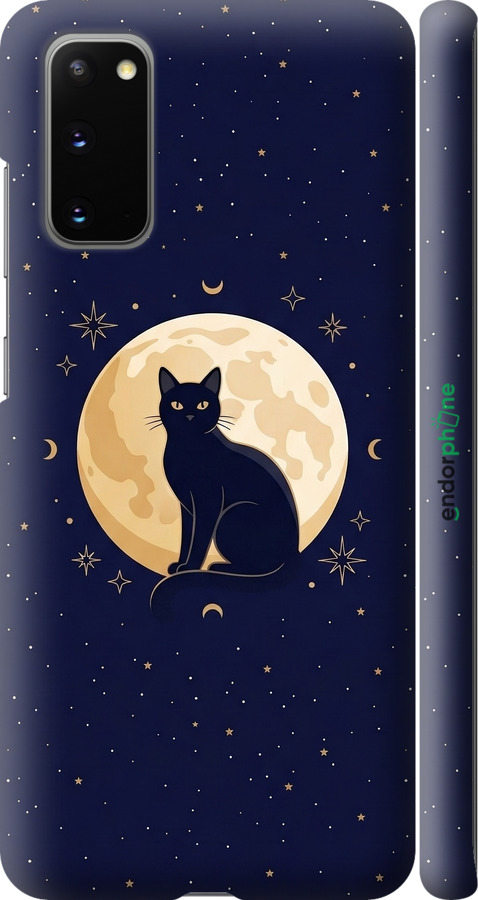 3D пластиковый матовый чехол Cute Cat Celestial/Witchy для Samsung Galaxy S20 - 6787m-1824 изображение 