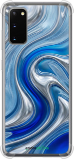Силикон с усиленными углами чехол 'Liquid Chrome' для Samsung Galaxy S20 изображение 3