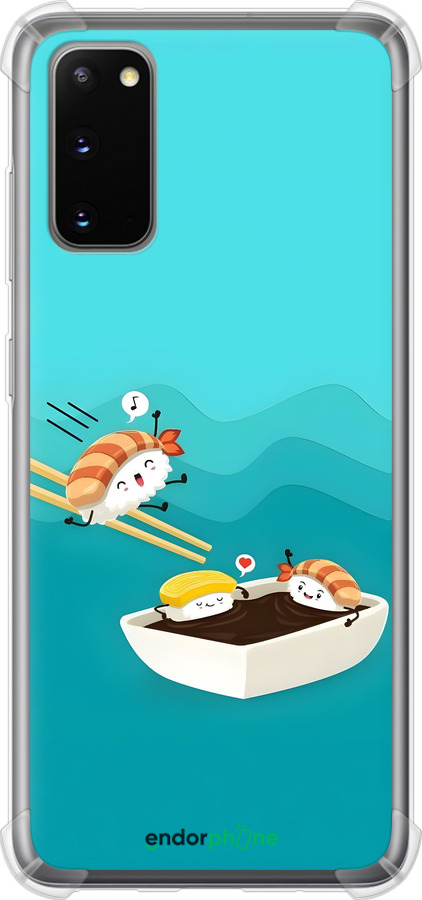 Силикон с усиленными углами чехол Суши для Samsung Galaxy S20 - 6354sp-1824 изображение 