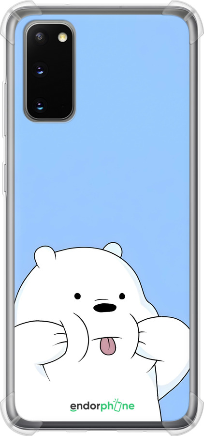 Силикон с усиленными углами чехол Милый мишка для Samsung Galaxy S20 - 6357sp-1824 изображение 