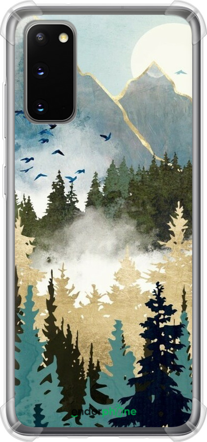 Силикон с усиленными углами чехол С изображением лесного пейзажа для Samsung Galaxy S20 - 6548sp-1824 изображение 