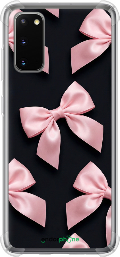 Силіконовий протиударний с посиленими кутами чехол Coquette Ribbons Dark Coquette для Samsung Galaxy S20 - 6767sp-1824 изображение 
