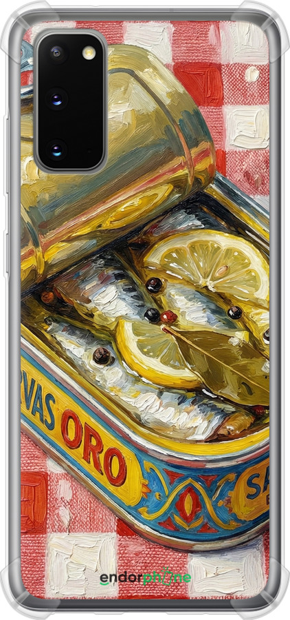 Силіконовий протиударний с посиленими кутами чехол Vintage Sardine Tin Phone для Samsung Galaxy S20 - 6772sp-1824 изображение 